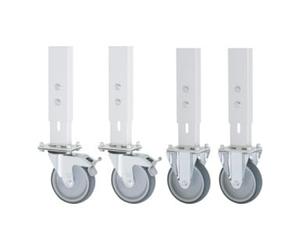 RAU Kit de roulettes Rau pour table de travail Tom GT, 2 fixes et 2 pivotantes Quantité:1