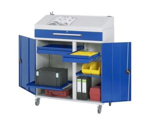 RAU Rau Armoire d'appoint Pupitre 03T, L1100xP520xH1110/1220mm, mobile Quantité:1