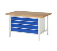 RAU Rau Établi 8362A2, L1500xP900xH840mm, 4x tiroirs-TA Quantité:1