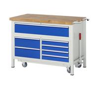 RAU Rau Établi avec châssis 8921, L1250xP700xH880mm, 5x tiroirs-TA Quantité:1