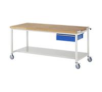 RAU Rau Établi mobile 8001, L2000xP900xH880mm, tablette inférieure, 1 tiroir-TA Quantité:1