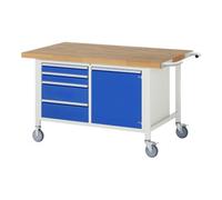 RAU Rau Établi mobile 8470, L1500xP900xH880mm, 4x tiroirs-TA, 1x porte Quantité:1