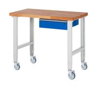 RAU Rau Établi mobile réglable en hauteur 7001A1, L1250xP700xH950-1000mm Quantité:1