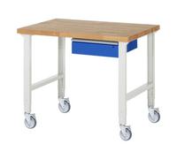 RAU Rau Établi mobile réglable en hauteur 7001A1, L1250xP900xH950-1000mm Quantité:1