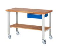RAU Rau Établi mobile réglable en hauteur 7001A7, L1500xP700xH950-1000mm Quantité:1