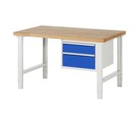 RAU Rau Établi réglable en hauteur 7123A1, L1500xP900xH790-1140mm, 2x tiroirs-TA Quantité:1