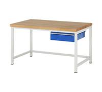 RAU Rau Établi réglable en hauteur 8001A1, L1500xP900xH840-1040mm, 1x tiroir-TA Quantité:1