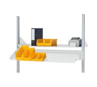 RAU Rau Étagère métallique inclinable E, L1800(1680)xP300xH160mm, RAL7035 Quantité:1