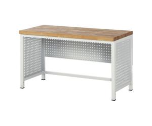 RAU Rau Panneau latéral perforé pour pied d'établi 8000, H617mm, pour profondeur pied 850mm, RAL7035 Quantité:1