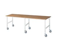 RAU Rau Table de travail mobile (HV) Tom (6 LR), L3000xP1000xH910-1230mm, Plateau B 25mm Quantité:1