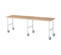 RAU Rau Table de travail mobile (HV) Tom (6 LR), L3000xP800xH910-1230mm, plateau B 25mm Quantité:1