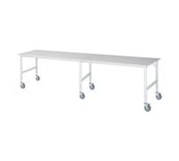 RAU Rau Table de travail mobile (HV) Tom (6 LR), L4000xP1000xH910-1230mm, plateau M 22mm Quantité:1