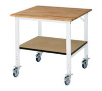 RAU Rau Table de travail mobile (HV) Tom KM-01, L1000xP1000xH910-1230mm, plateau B-25mm Quantité:1