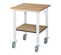 RAU Rau Table de travail mobile (HV) Tom KM-01, L750xP800xH910-1230mm, Plateau L25mm Quantité:1