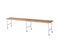 RAU Rau Table de travail mobile Jerry (6 LR), L4000xP800xH900mm, Plateau B-25mm Quantité:1