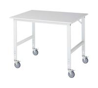 RAU Rau Table de travail mobile Tom (4 LR), L1250xP1000xH910-1230mm, plateau M 22mm Quantité:1