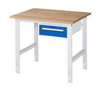 RAU Rau Table de travail Tom réglable en hauteur KM02, L1000xP800xH760-1080mm, plateau B-25mm Quantité:1