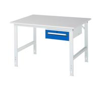 RAU Rau Table de travail Tom réglable en hauteur KM02, L1250xP1000xH760-1080mm, plateau M-22mm Quantité:1