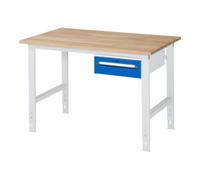 RAU Rau Table de travail Tom réglable en hauteur KM02, L1250xP800xH760-1080mm, Plateau B-25mm Quantité:1