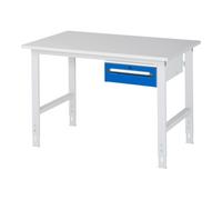 RAU Rau Table de travail Tom réglable en hauteur KM02, L1250xP800xH760-1080mm, plateau M 22mm Quantité:1