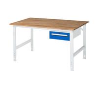 RAU Rau Table de travail Tom réglable en hauteur KM02, L1500xP1000xH760-1080mm, plateau B-25mm Quantité:1