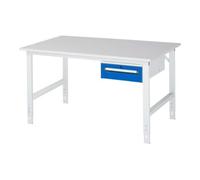 RAU Rau Table de travail Tom réglable en hauteur KM02, L1500xP1000xH760-1080mm, plateau M-22mm Quantité:1