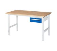 RAU Rau Table de travail Tom réglable en hauteur KM02, L1500xP800xH760-1080mm, plateau B-25mm Quantité:1