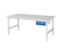 RAU Rau Table de travail Tom réglable en hauteur KM02, L2000xP1000xH760-1080mm, plateau M 22mm Quantité:1