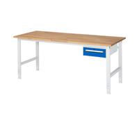 RAU Rau Table de travail Tom réglable en hauteur KM02, L2000xP800xH760-1080mm, plateau B-25mm Quantité:1
