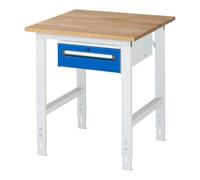 RAU Rau Table de travail Tom réglable en hauteur KM02, L750xP800xH760-1080mm, plateau B-25mm Quantité:1