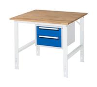 RAU Rau Table de travail Tom réglable en hauteur KM03, L1000 x P1000 x H760-1080mm, plateau B-25mm Quantité:1