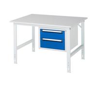 RAU Rau Table de travail Tom réglable en hauteur KM03, L1250xP1000xH760-1080mm, plateau M 22mm Quantité:1
