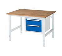 RAU Rau Table de travail Tom réglable en hauteur KM03, L1250xP1000xH910-1230mm, plateau B-25mm Quantité:1