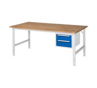 RAU Rau Table de travail Tom réglable en hauteur KM03, L2000xP1000xH760-1080mm, plateau B-25mm Quantité:1