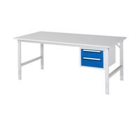 RAU Rau Table de travail Tom réglable en hauteur KM03, L2000xP1000xH760-1080mm, plateau M 22mm Quantité:1
