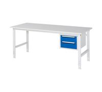RAU Rau Table de travail Tom réglable en hauteur KM03, L2000xP800xH760-1080mm, plateau M 22mm Quantité:1