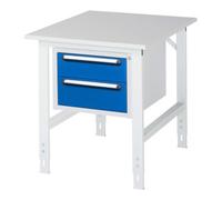 RAU Rau Table de travail Tom réglable en hauteur KM03, L750xP1000xH760-1080mm, plateau M-22mm Quantité:1