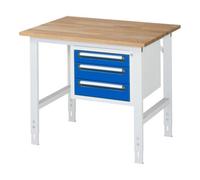 RAU Rau Table de travail Tom réglable en hauteur KM04, L1000xP800xH760-1080mm, plateau B-25mm Quantité:1