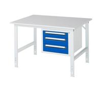 RAU Rau Table de travail Tom réglable en hauteur KM04, L1250xP1000xH760-1080mm, plateau M 22mm Quantité:1