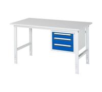 RAU Rau Table de travail Tom réglable en hauteur KM04, L1500xP800xH760-1080mm, plateau M 22mm Quantité:1