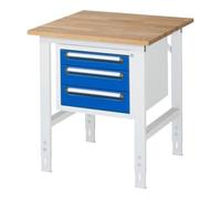 RAU Rau Table de travail Tom réglable en hauteur KM04, L750xP800xH760-1080mm, Plateau B-25mm Quantité:1