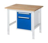 RAU Rau Table de travail Tom réglable en hauteur KM05, L1000xP800xH760-1080mm, Plateau B-25mm Quantité:1
