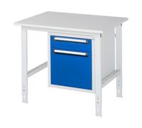 RAU Rau Table de travail Tom réglable en hauteur KM05, L1000xP800xH760-1080mm, plateau M 22mm Quantité:1