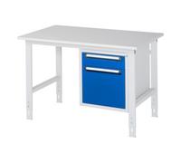 RAU Rau Table de travail Tom réglable en hauteur KM05, L1250xP800xH760-1080mm, plateau M 22mm Quantité:1