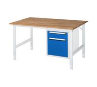 RAU Rau Table de travail Tom réglable en hauteur KM05, L1500xP1000xH760-1080mm, plateau B-25mm Quantité:1