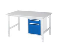 RAU Rau Table de travail Tom réglable en hauteur KM05, L1500xP1000xH760-1080mm, plateau M 22mm Quantité:1