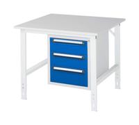 RAU Rau Table de travail Tom réglable en hauteur KM06, L1000xP1000xH760-1080mm, plateau M-22mm Quantité:1