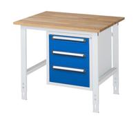RAU Rau Table de travail Tom réglable en hauteur KM06, L1000xP800xH760-1080mm, plateau B 25mm Quantité:1