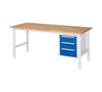 RAU Rau Table de travail Tom réglable en hauteur KM06, L2000xP800xH760-1080mm, Plateau B-25mm Quantité:1
