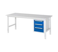 RAU Rau Table de travail Tom réglable en hauteur KM06, L2000xP800xH760-1080mm, plateau M 22mm Quantité:1